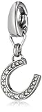 Fossil Glitz Stainless Steel Horseshoe Charm