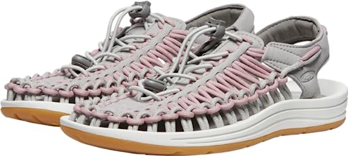 KEEN Women’s Uneek Classic Two Cord Sandals, Drizzle/Fawn, 5