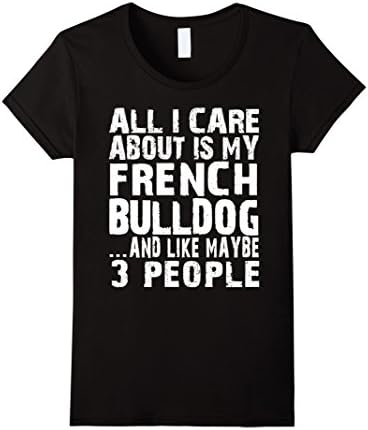 Women's French Bulldog T-shirt Medium Black