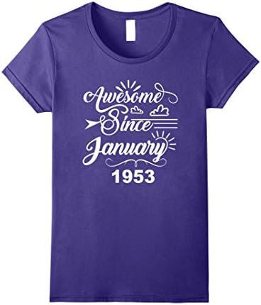 Womens 65th Birthday Gifts - Awesome Since January 1953 T-shirt Medium Purple