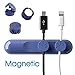 Sungluber Desktop Cable Clips & Cord Management with Magnetic Design: Magnetic Cable Organizer with 3-pack Cable Buckles (Dark Blue)