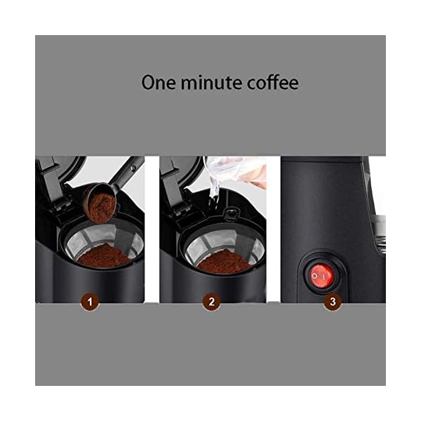 1yess Suying Kaffeemaschine Tropf Kaffeekanne mit 600ml Glaswassertank, Funktion, automatische Heizfunktion, 600W… – Bild 4