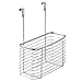 iDesign Axis Over the Cabinet Kitchen Storage Organizer Basket for Aluminum Foil, Sandwich Bags, Cleaning Supplies - Large, Chrome