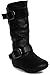 KF Toddler and Youth Girl's Slouchy Knee High Fashion Buckle Boots