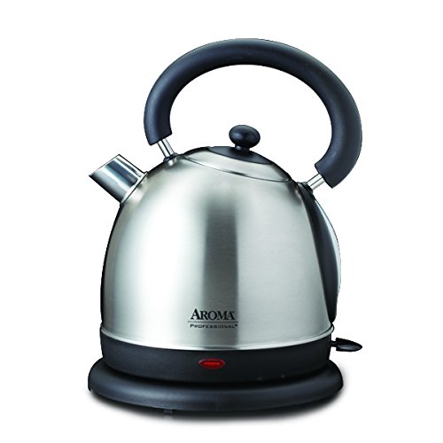 Aroma Housewares AWK-505SB 8 Cup Professional Stainless Steel Electric Water Kettle, 1.8 L, Silver