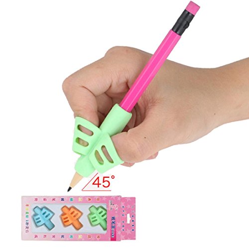 Vanvler Pencil Grip, 3PCS/Set Children Pencil Holder Pen Writing Aid Grip Posture Correction Tool New (Multicolor) - Thumbnail 2