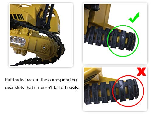 Remote Control Excavator Toy for Boys and Girls Excavator Toy for Toddlers Toy for Gifts Birthday Gift for Boys Toy Excavator with Flashing Lights (Upgrade Version)