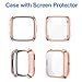 CAVN 4 Pack Screen Protector Case Compatible with Fitbit Versa/Versa SE Smartwatch, Soft TPU Plated Slim Full Coverage Screen Protective Bumper Cover (Black/Purple/Rose Gold/Silver)