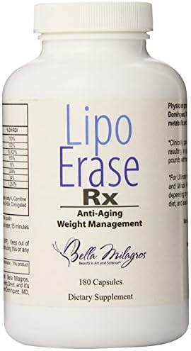 Bella Milagros Lipoerase Rx Anti-aging Weight Management Capsules, 180-Count