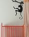 Safari Them Wall Decor. Monkey Haning on Tree Branch Wall Decal Sticker. Kid's Room Monkey Decal. #165