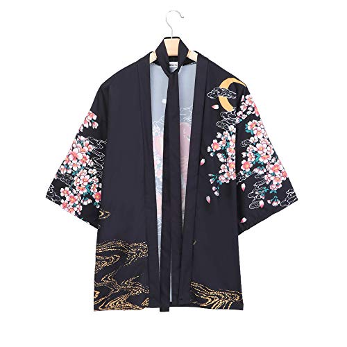 Rucan Women Open Cape Chinese Style Coat Blouse Kimono Jacket Cardigan