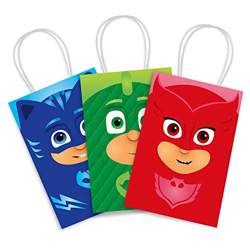 Party Favor Bags for PJ Masks Party Supplies, Party Gift Goody Treat Candy Bags for PJ Masks Party Favors Birthday Party Decor for PJ Masks Party Girls Kids Birthday Decorations - 15 PCS