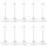 E-TING 10 Pack Transparent Dolls Holder Stand Support for 9-12 inches Dolls