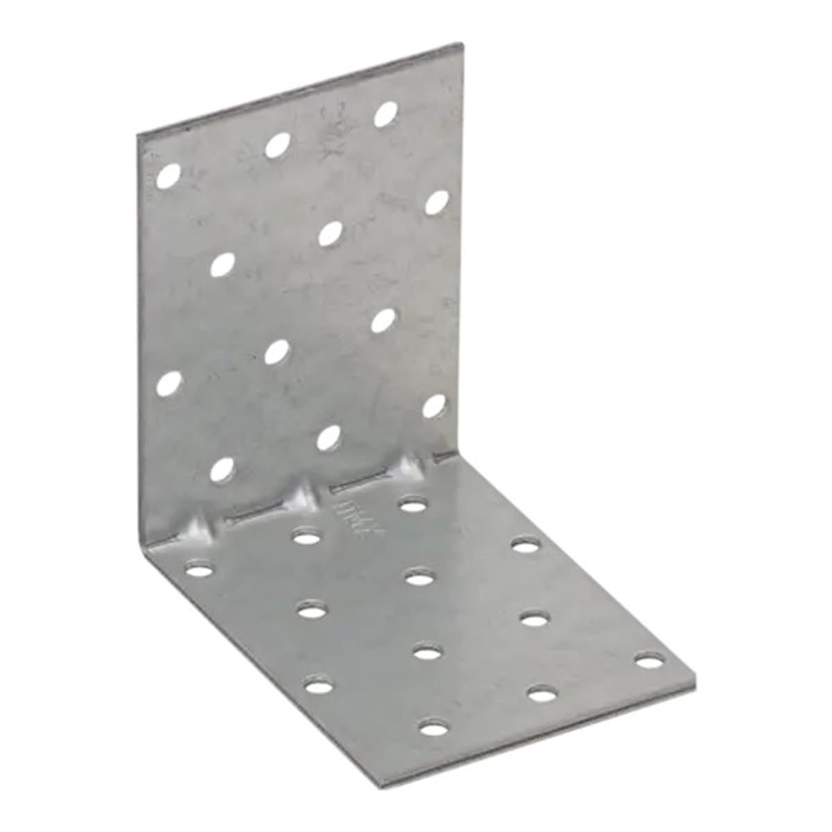 80mm x 80mm x 60mm Heavy Duty Perforated Angle Bracket with Reinforcement Corner Reinforced Metal Braces Steel Repair Connector KMP8 (Pack of 1) L11ABC