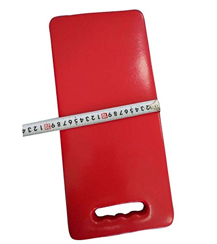 Hongwo Waterproof NBR Foam Kneeling Cushion Kneeler Pad Gardening Seat Mat Knee Mat with Handlesfor Baby Bath, Exerise, Prayer, Work-15.7"x7.1"x1.2"-Red