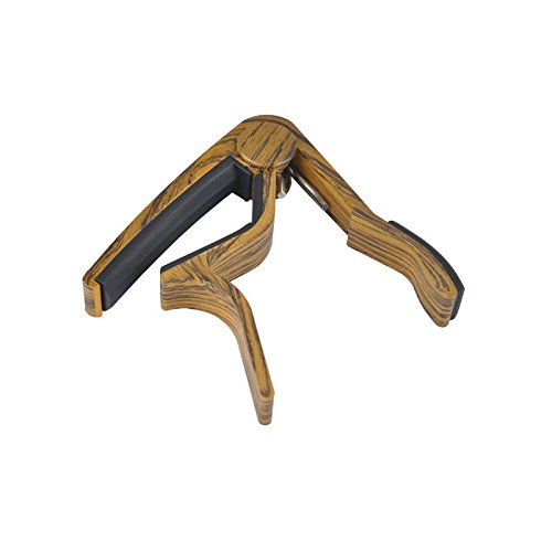 VT BigHome Quick Change Clamp Key Acoustic Classic Guitar Capo Adjust The Pitch Personalized Wood Grain Guitar Capo Guitar Accessories - Thumbnail 6