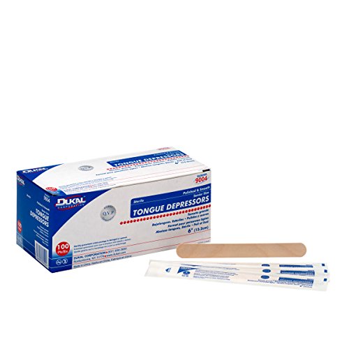 First Aid Only 90797 Sterile Tongue Depressors, 6" (Pack of 100)
