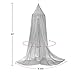 Bed Canopy, Dyna-Living Dome Tent Room Decorate W/Assembly Tools for Boys Girls Reading Playing Indoor Game House, Height-90 inch (Grey)