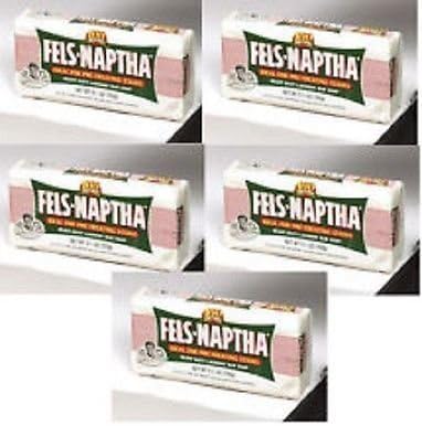5 BARS Fels-Naptha 04303-01 Heavy-Duty Laundry Bar Soap, 5.5 oz by GJPart