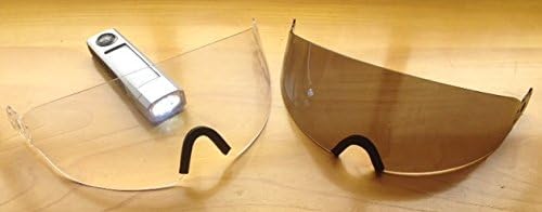WideEyez Day & Night Sport (Clear & Solar Bronze, Small Cycling Face Shield) All-Weather Bike Helmet Visor Attachment