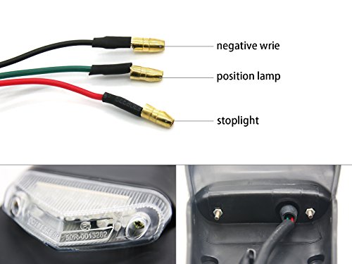 BSK Rear Fender LED Brake Stop Tail Light for Dirt Bike Motocross XR CRF KLX Enduro EXC