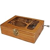 Engraved Wooden Music Box With An Owl Engraved On Top Perfect Gift for Graduation/Birthdays/ Happy Potter fan
