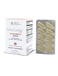 WHC - UnoCardio X2 - Ácidos grasos de Triglyceride Omega-3 - suplemento de aceite de pescado de 1270 mg (622 mg EPA/420 mg DHA/total 1150 mg de Omega 3 por porción)