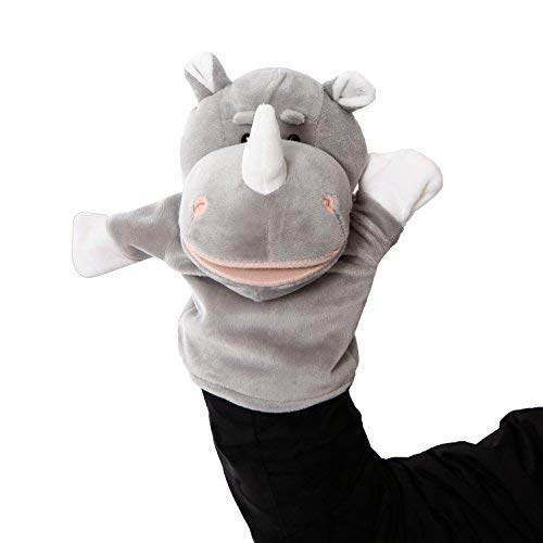 5Piece Set Animal Hand Puppets with Open Movable Mouth/Zoo, Safari