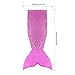 LANGRIA Mermaid Blanket Glittering Flannel Mermaid Tail Blankets for Girls Kids Teenagers Adults Super Soft Warm Lightweight in Living Room Bedroom All Seasons (60''X25'', Purple)