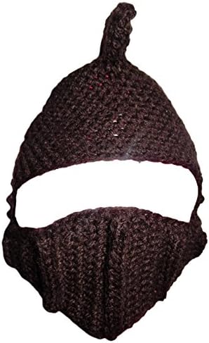 Winter wool hat, handmade (17" - 20", Roman helmet brown)