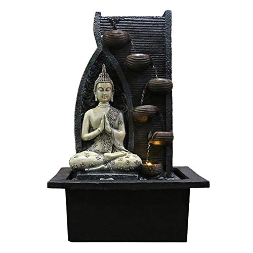 Buy Zen Indoor Water Fountain with Water Pump Buddha Statue Gemstone