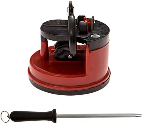 GarMills Kitchen Knife Sharpener Safe Precision Sharpening System for all Blades Types with Bonus Steel Honing Rod