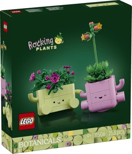 Botanicals Petites Plantes Dansantes - Set de Fleurs Artificielles - 2 Fausses Plantes & 2 Pots Couleur Pastel pour Décoration de Chambre - Idée de Cadeau DIY pour Fille dès 9 ans ou Adulte 11506