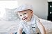Born to Love Newborn Toddler White Baptism Scally Cap Baby Christening Hat Jeff Driver Cap XXS 6 to 12m, 46cm