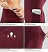 PHISOCKAT High Waist Yoga Pants with Pockets, Tummy Control Yoga Pants for Women, Workout 4 Way Stretch Yoga Leggings (Wine, Small)thumb 4