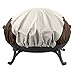 Amazon Basics Outdoor Round Patio Fire Pit Cover, Small, 44 inch, Beige + Tan