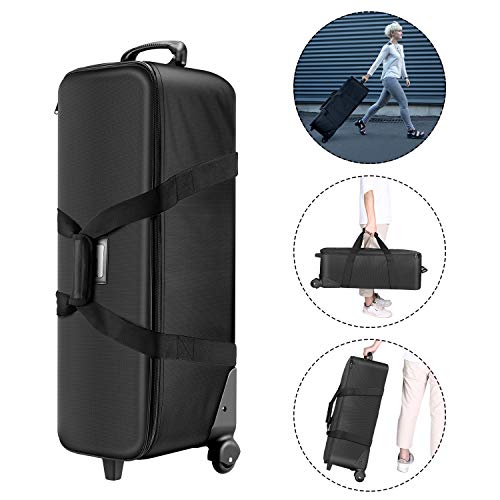 Neewer-32-Inch-Camera-Trolley-Case-Roller-Bag-32x11x11-Inches3-Padded-PartitionEasy-Glide-WheelDurable-1680D-PVC-Cloth-Hard-PlasticGreat-Capacity-for-Photo-Studio-Lighting-Equipment