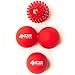 4KOR Fitness Massage Balls for Deep Tissue Muscle Recovery, Perfect for Myofascial Release and Trigger Point Therapy (Firm (Red))