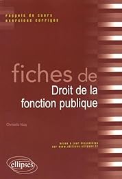 Fiches de droit de la fonction publique
