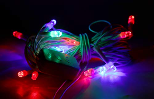 MPROW 5 Meter 14 LED Decorative Diamond RGB Led String Light | 16 Feet Diamond Type Multi-Colour Diwali Blinking RGB Led Ladi String Light for Christmas, Diwali and Festive Decoration (Pack of 1)