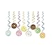 CC HOME 15Pack Donut Cake Hanging Swirls Doughnut Dessert Ceiling Streamer Birthday Party Decorations Donut Themed Party Favors for Holiday Baby Shower Home Decoration Party Supplies