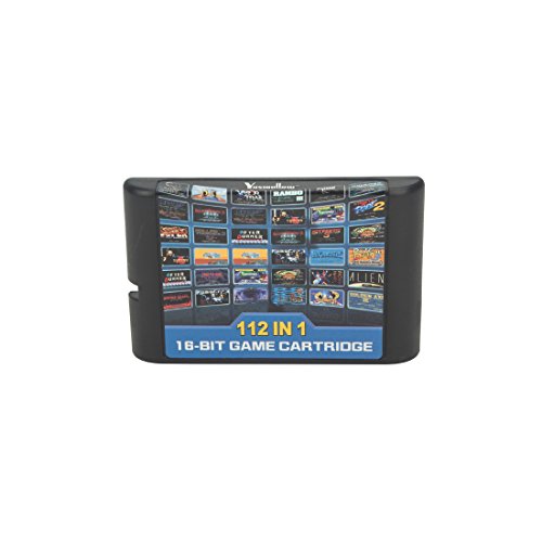 Focusexy 112 in 1 Game Cartridge 16 Bit MD Game Card for Sega Mega Drive for Sega Genesis