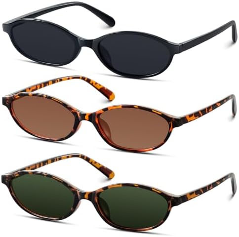 Retro Oval Polarized Sunglasses for Women Cat Eye Narrow Y2K Skinny Sunnies BAODAREN Retro Oval Cat Eye Sunglasses for Women Trendy  main image 4
