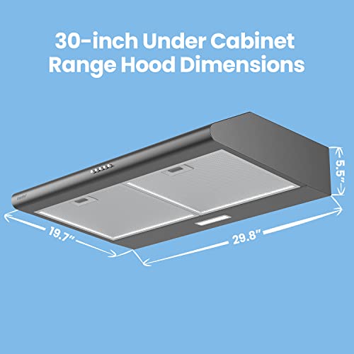 Comfee Range Hood 30 Inch Ducted Ductless Vent Hood Durable Stainless