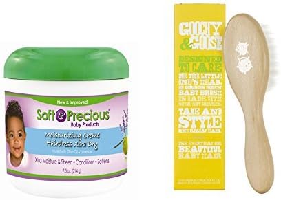 Extra-Dry Moisturizing Creme Hairdress for Babies AND Goochy & Goose Soft Bristle Baby Brush