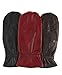 Pratt and Hart Breckenridge Women’s Leather Mittens with Finger Liners Size L Color Black