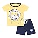 Neeseelily Baby Boy Short Sleeve T-Shirts and Shorts 2pcs Set Clothes (Yellow, 12-18 Months)