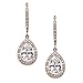 SWEETV Teardrop Wedding Earrings for Brides, Bridesmaids, Cubic Zirconia Dangle Earrings for Prom, Party, Formal Occasion,Rose Gold