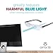 Rimless Computer Reading Glasses With Half Frame - Blue Light Blocking Lenses With Anti Reflective and Anti-Glare Coating - +200 Prescription Strength - Bonus Clear Case - by Optix 55