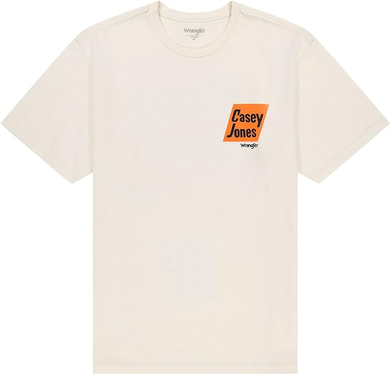 - T-shirt masculina - Corte descontraído - T-shirt gráfica CJ - Vintage branca